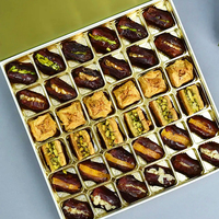 Grüne Geschenk box Leere individuell bedruckte Baklava-Gebäck verpackung Schokoladen-Dessert boxen