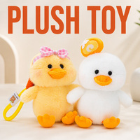 Nouveau petit canard jaune mignon en peluche, porte-clés, breloque de sac, pendentif poussin, poupée douce, pour machine à griffes, marque Feiya, coton PP