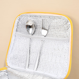 Sac à déjeuner isotherme en tissu Oxford, forme trapézoïdale, fourre-tout de grande capacité pour étudiants, utilisation au printemps - Product Image 3