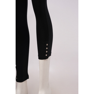 Leggings <span class=keywords><strong>Neri</strong></span> a Vita Alta per <span class=keywords><strong>Donna</strong></span>, Elasticizzati, Aderenti, Tinta Unita, <span class=keywords><strong>Pantaloni</strong></span> Casual per Uso Quotidiano - Product Image 5
