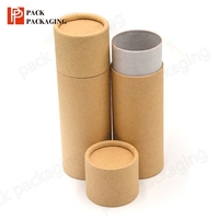Tube en papier kraft biodégradable résistant à l'huile pour déodorant en stick, emballage pour baume à lèvres