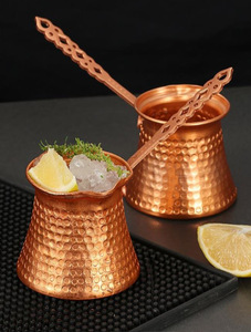 Cafetière turque avec poignée <span class=keywords><strong>Cezve</strong></span> avec poignée en laiton outil à café - Product Image 5