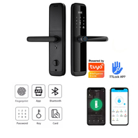 Tuya TTlock wifi mortaise 6068 empreinte digitale poignée d'empreinte digitale électrique pêne dormant numérique serrure intelligente poignée de porte pour la maison