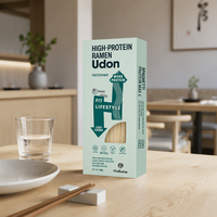 Ramen végétalien non frit à faible teneur en glucides, pâtes Udon au miso riches en protéines 22g, fabriqué en usine OEM