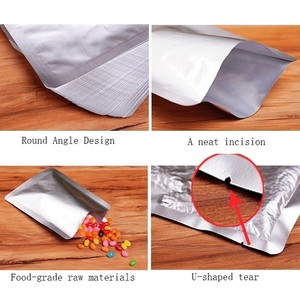 Sac en aluminium personnalisé, sac en mylar plat, thermoscellage, étanche à l'<span class=keywords><strong>humidité</strong></span> et aux odeurs, barrière alimentaire, <span class=keywords><strong>sachet</strong></span> de stockage, emballage en feuille - Product Image 4