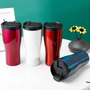 High-end gift 16oz stainless steel coffee 304 stainless steel vacuum car thermos cups with lids