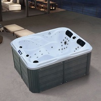 Jacuzzi extérieur pour 8 personnes avec panneau de commande, tapis à bulles, pompe et couverture