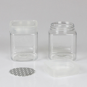 <span class=keywords><strong>Bocaux</strong></span> carrés en plastique transparent de qualité alimentaire à large ouverture pour bonbons et compléments alimentaires, 8oz 12oz, récipients en PET pour aliments et miel, 250ml 350ml - Product Image 5