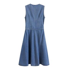 Verano nuevo estilo americano Retro falso vestido de mezclilla de dos piezas - Product Image 2