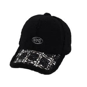 Unisex Luxury Embroidered Baseball Cap Custom Logo Bulk Low Price Thickened Warm Diamond Adjustable For Outdoor Fishing Use