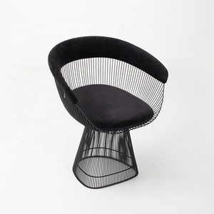 Sedia <span class=keywords><strong>da</strong></span> Pranzo Moderna di Lusso 2026 in Acciaio Inox Verniciato Nero, Poltrona Singola in Velluto per Casa, <span class=keywords><strong>Sedie</strong></span> per Tavolo <span class=keywords><strong>da</strong></span> Pranzo - Product Image 3