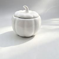 JM Creative Halloween Pumpkin Ceramic Modern Minimalist Colored Glaze Mini Tea Jar Sealed Storage Aromatherapy Container
