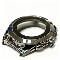 Boîtier en céramique noire |   Boîtier de montre résistant aux rayures de 40 mm avec lunette en céramique |   Vente directe d'usine de pièces de montres personnalisées