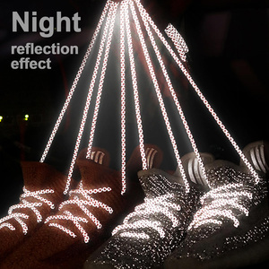 WEGOODZF 맞춤형 반사 폴리에스터 신발 끈 안전 하이라이트 신발 끈 운동화 운동화 운동화 빛나는 - Product Image 2