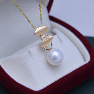 Collar con Colgante de Perla Edison Redonda de 11-12 mm de Zhuji Danshui, Luz Intensa, Pequeñas Imperfecciones, Collar de Plata S925 - Product Image 2