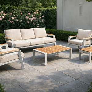 Sofá de Exterior de Aluminio para Balcón, con Tela Impermeable, Ideal para Jardín o Terraza, con Cojines de Secado Rápido - Product Image 1