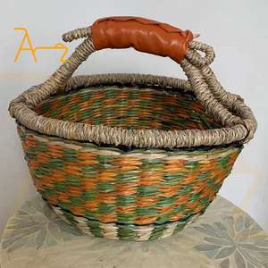 <span class=keywords><strong>Panier</strong></span> tissé à la main aux algues d'Asie du sud-est éléments africains ins style décoration pique-nique <span class=keywords><strong>panier</strong></span> fourre-tout <span class=keywords><strong>panier</strong></span> de rangement de bureau - Product Image 5