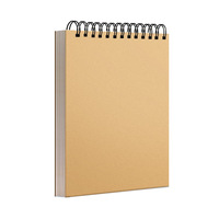 Carnet de croquis personnalisé grand format à spirale, couverture en kraft, bloc de dessin vierge pour artistes, étudiants et fournitures artistiques