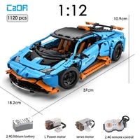 CADA Speed Cowboy Super Racing Car Model Compatible Technic MOC RC Control remoto Building Blocks Ladrillos Juguetes Regalos