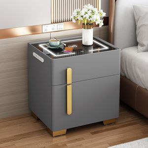 Mesita de Noche Bitinnov con Diseño de Cerradura Antirrobo, Estilo Nórdico Moderno para Dormitorio o Sala de Descanso - Product Image 2