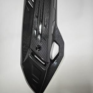 Pièces de moto, bouclier thermique pour tuyau d'échappement, adapté à la Honda PCX160, couvercle de protection pour tuyau d'échappement modifié, motif en fibre de carbone - Product Image 3