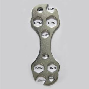 Clé multifonction pour vélos de montagne, clé à douille multi-trous en fer, outil de réparation - Product Image 2