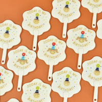 Mignon garçons filles carte d'anniversaire résine flatback cabochon pour bricolage scrapbooking maison de poupée miniature épingle à cheveux coque de téléphone décoration
