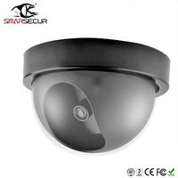 Cámara de Seguridad Ficticia SMARSECUR 01cctv con Luz LED Roja Intermitente, para Exteriores, Advertencia de Seguridad para el Hogar, Color Negro