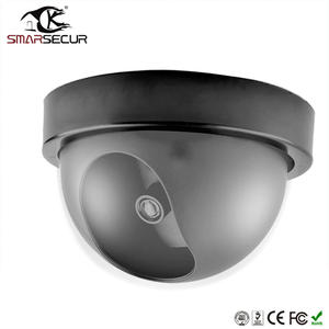 01cctv SMARSECUR Dummy <b>Security</b> <b>CCTV</b> Dome <b>Camera</b> with Flashing Red LED Light <b>Security</b> for Outdoor Home <b>Security</b> Warning - Product Image 2