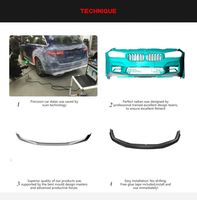 Lèvre avant inférieure en fibre de carbone sèche F90 M5 LCI pour BMW M5 LCI Competition berline 4 portes 2021-2023