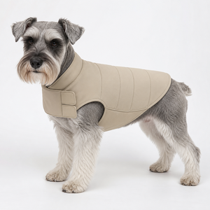 Abrigo para Perro de PU de Color Sólido, Diseño Moderno y Simple, Resistente al Viento para Invierno - Product Image 1