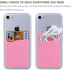 กระเป๋าใส่การ์ดซิลิโคนแบบติดบนโทรศัพท์กระเป๋าสำหรับใส่<span class=keywords><strong>บัตร</strong></span><span class=keywords><strong>เครดิต</strong></span>และกระเป๋าสตางค์ - Product Image 3