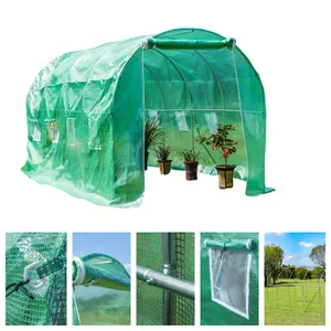400x200x200cm Gardening Hobby Sun Shading Galvanized Pipe Fittings Walk-in Outdoor Small Uv Protect Tunnel Garden Greenhouse