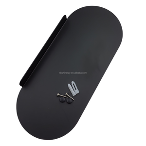 Étagère flottante linéaire industrielle en acier moderne avec revêtement noir, design rectangulaire arrondi, 13,7 pouces, étagères murales pour la décoration de la salle de bain - Product Image 5