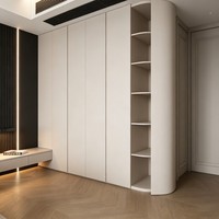 Armoire contemporaine en mélamine blanche, armoires modulaires, solution de rangement, fabricant sur mesure