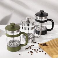 Presse à café française multifonctionnelle Tenrey Presse à café à thé avec verre borosilicaté résistant à la chaleur