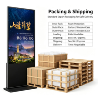 Kiosque numérique LCD 4K de 55 pouces sur pied avec application CMS intégrée, contrôle IP68, affichage publicitaire intérieur/extérieur