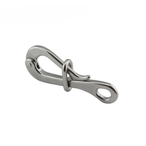 Denizcilik Donanımı Tekne Aksesuarları SS316 Dalış Halkası ve Hızlı Çıkarma Bağlantılı Gözlü Pelikan Kancası Yeni 4 inç - Product Image 4