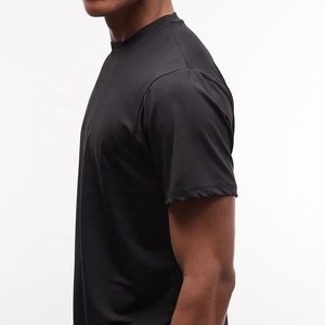Custom <b>Men</b> <b>Slim</b> <b>Fit</b> Sports T-<b>shirt</b> Body Building Breathable Quick Dry Running Plain <b>Black</b> Polyester T <b>Shirts</b> Wholesale - Product Image 2