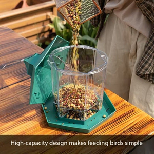Mangeoire à graines pour oiseaux sauvages pour balcon suspendu pour oiseaux - Product Image 3