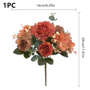 Ramos de Peonías Artificiales Realistas de <span class=keywords><strong>Estilo</strong></span> Europeo, <span class=keywords><strong>Estilo</strong></span> <span class=keywords><strong>Natural</strong></span>, Mesas de Centro, Arreglos Florales para el Hogar, Decoraciones para Bodas - Product Image 6