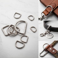 Anneaux en D robustes en métal soudé pour chaussures, bottes, accessoires de bricolage, quincaillerie, sacs, laisses et colliers pour chiens, anneaux en D
