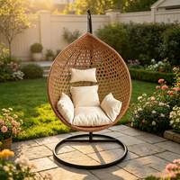 Fauteuil suspendu en rotin moderne et personnalisé, éco-responsable, avec coussin imperméable, pour salon et terrasse