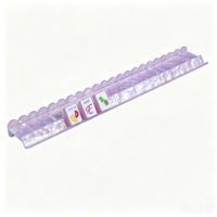 Ensemble de 4 supports de mahjong de luxe en acrylique nacré lilas, supports de mahjong magnétiques en nacre
