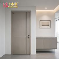 Porte intérieure en bois composite à motif personnalisé, isolation acoustique moderne, caractéristiques personnalisables pour un luxe haut de gamme