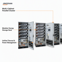 Armoire de stockage d'énergie à refroidissement liquide de 215 kWh pour l'égalisation des pics de consommation industriels avec rack de batterie modulaire et contrôle BMS