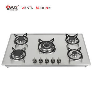 Plaques de cuisson à gaz pour la cuisine domestique, vente directe d'usine, MOQ 100, avec 5 brûleurs Sabaf chinois - Product Image 2
