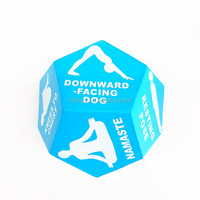Maßgefertigter 12-seitiger Workout-Yoga-Anti-Stress-Spielwürfel Fitness EVA PU-Schaum Übungswürfel
