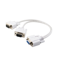 COM DB9 Y Cable divisor RS232 9 pines 1 hembra Ale a 2 macho COM Rs232 Serial Cable recto