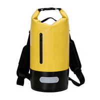 Sac à dos étanche en PVC 5L avec fermeture éclair, sac de plongée, sac de rangement étanche, sac à dos pour le camping, les activités de plein air et le canoë
